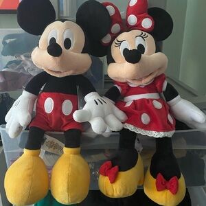 Disney Mickey and Minnie Plush Toys - Red, Black, Yellow